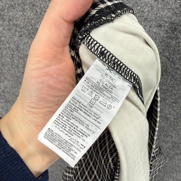 Old Navy Pants Women XL Tall Black Plaid High Rise Flat Front Skinny Chino - Picture 7 of 8